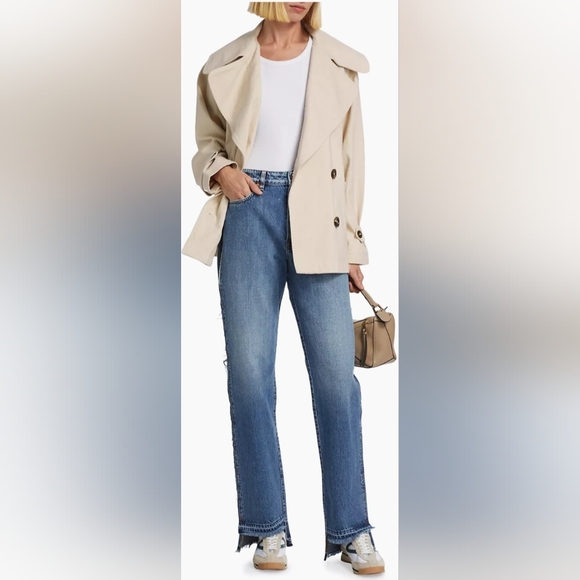 Free PeopleHighlands Double-Breasted Cotton Peacoat - Picture 8 of 16